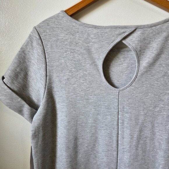 NWT LOLE GREY HEATHERED CUFFED SLEEVES T SHIRT DRESS SIZE SMALL - Picture 7 of 16